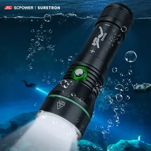 Scpower Waterdichte Diepe Duik Licht Zaklamp Prijzen Hoge Led Verlichting Onderwater Zwemmen Zaklamp Set