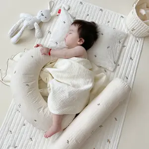 1Pcs Soft Cute Embroidery Newborn Soothing Crib Anti-Kick Bed Fence Baby Pillow