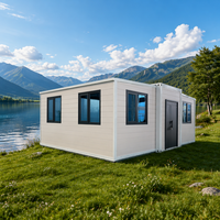 Contenedor de Acero Expandible de Doble Ala de 20 pies/40 pies, Villa Móvil Prefabricada para Exteriores, Resistente a Terremotos y Viento, Equipada con Baño Completo