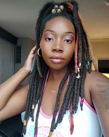 Noir 100% dreadlocks pas cher cheveux humains bouclés locs fait à la main afro crépus cheveux bouclés crochet dreadlocks loc extensions