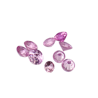 SGARIT Großhandel Schmuck 1mm 2mm runder natürlicher rosa Saphir für kunden spezifischen Schmuck Lose Edelstein rosa Saphir