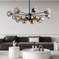 Lustre de salon nordique maison atmosphère créative lumière luxe haricot magique lustre personnalité doré noir chambre lampes