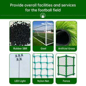Gazon artificiel de football, terrain de football synthétique, configuration de 40 mm de hauteur de pile pour les installations scolaires au Nigeria - Product Image 4