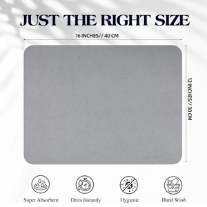 Comptoir <span class=keywords><strong>de</strong></span> <span class=keywords><strong>cuisine</strong></span> séchage gris boue <span class=keywords><strong>de</strong></span> diatomées planche dure tapis <span class=keywords><strong>de</strong></span> pierre terre <span class=keywords><strong>de</strong></span> diatomées anti-dérapant séchage rapide tapis d'assiette à manger - Product Image 5