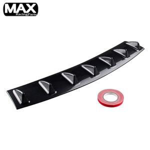 유니버설 블랙 7 지느러미 탄소 섬유 자동 레이싱 상어 스타일 백 범퍼 스포일러 립 리어 범퍼 ABS 립 디퓨저 지느러미 - Product Image 2