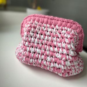 Bolsa de Maquillaje de Ganchillo Hecha a Mano, Ecológica y Personalizada, para Organizador, Plegable, Ligera, Bolsas de Cosméticos de Viaje para Mujer - Product Image 4