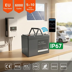 Batería LiFePO4 de 12V, Batería de Litio de 12V 100AH, Batería de Litio de 12V 200AH, Batería LiFePO4 de 12V 400AH, Batería Solar de 12V - Product Image 1