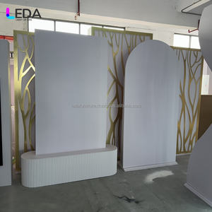 Artículos de decoración de fiesta LEDA boda arcos de boda blancos telón de fondo Prop para ceremonia de boda - Product Image 3