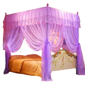 Moustiquaires pliantes de luxe modernes en polyester pour lits Queen/King/Twin, idéales pour les chambres à coucher et l'extérieur en été - Product Image 2