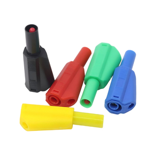 Adaptador Empilhável com Plugue <span class=keywords><strong>Banana</strong></span> de 4.0mm com Proteção de Segurança e Terminal Soldável para Aplicações de Teste de Fiação - Product Image 1