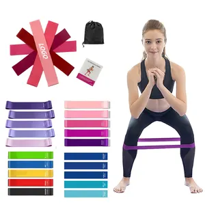 Toptan özel baskılı Logo spor salonu Fitness lateks malzeme egzersiz kısa direnci Mini döngü bantları seti lüks Yoga spor