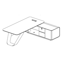Ensemble de mobilier de bureau moderne pour PDG, durable, multifonctionnel, modulaire, bureau de direction, chaise, bois massif, utilisation en bureau