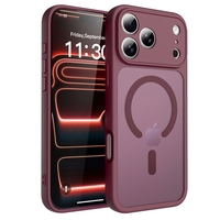 Coque de téléphone magnétique semi-transparente mate pour iPhone 18 Pro Max, iPhone 17 Pro, iPhone 16, design à trous fins, protection antichoc