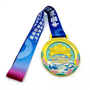Medalla de finalista personalizada para la Media Maratón de la Región Vinícola de <span class=keywords><strong>Helan</strong></span>, Ningxia 2025 (Carrera de Otoño), de aleación de zinc con acabado de cobre antiguo. - Product Image 4