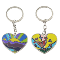 Porte-clés de différentes formes, accessoires de sac, porte-clés vierges pour sublimation, porte-clés en émail vert, porte-clés en métal trèfle à quatre feuilles