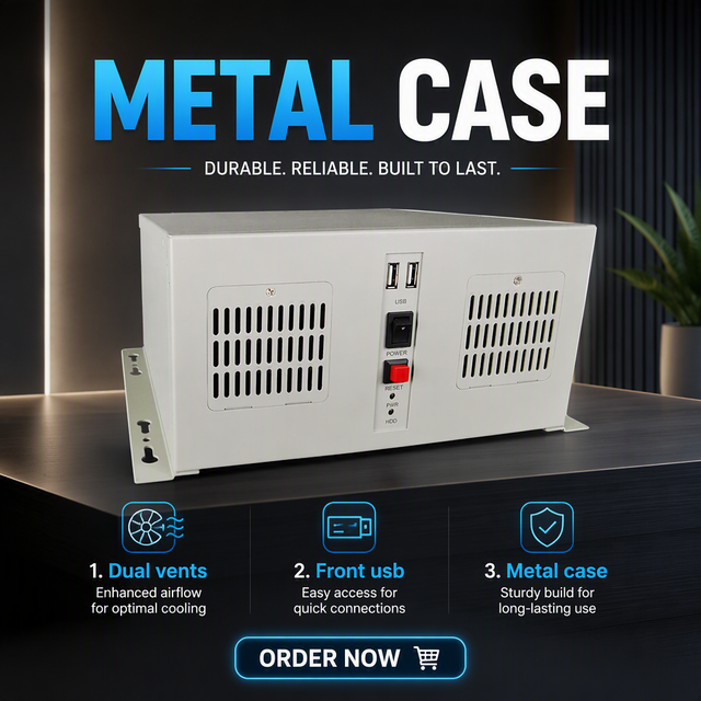 4PCI Expansion Slot Industrial Computer IPC Wall Mounted Chassis I3 /i5 / I7 Optional for Industrial Automation
