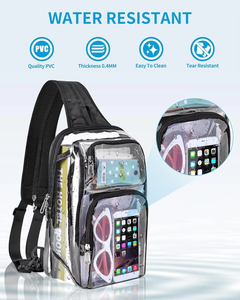 Sac à dos transparent approuvé pour les stades avec bretelles respirantes - Product Image 5