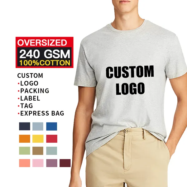 Custom T Shirts Thick Cotton Team Tee Design Your Own Crew for Men Camiseta Para Hombre Algodon