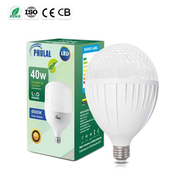 Factory Price Wholesale Led Light 20W 30W 40W 50W 60W 3000K/6500K/9000K Led Bulb E27 B22 E40 Diecasting Tbulbs Led Light Bulb