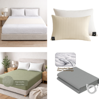 Drap-housse de mise à la terre | Drap de lit conducteur en coton avec fibres d'argent pour un meilleur sommeil, un soulagement du stress et un bien-être naturel