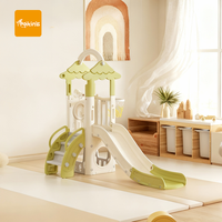 Ensemble de jeux d'intérieur pour enfants professionnel 3 en 1, toboggan et structure d'escalade, en plastique écologique