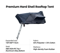 Tente de voiture pop-up d'extérieur en tissu imperméable avec toit rigide et échelle télescopique