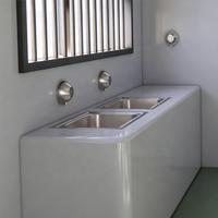 Filtre de douche mural en acier inoxydable, anti-éclaboussures, haute sécurité, résistant au vandalisme, design moderne pour extérieur et hôtel