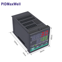 Controlador de Temperatura Digital PID CH102 1/16 DIN, Entrada Universal K/J/PT100, Salida de Relé y SSR