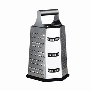 Stainless Steel Grater 6Sides Non-Slip Base Potato Slicing Machine Manual Vegetable Garlic Ginger Cutter Cheese Vegetable Grater