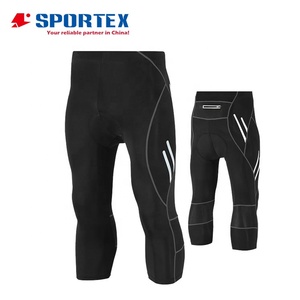 Mallas de compresión 3/4 para <span class=keywords><strong>hombre</strong></span>, <span class=keywords><strong>pantalones</strong></span> Capri de <span class=keywords><strong>ciclismo</strong></span>, calzas deportivas para <span class=keywords><strong>ciclismo</strong></span>, 3/4 - Product Image 2