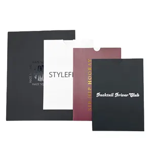 럭셔리 블랙 매트 봉투 로고 광택 A5 선물 카드 봉투 절단 다이