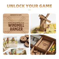 Jeu de société fantastique avec plateau rond, certifié SCS Walmart, vernis satiné pour la découverte de la nature pastorale, coffret de luxe à clapet