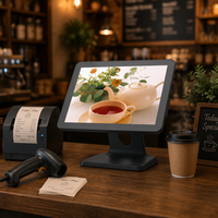 Tablette avec écran tactile capacitif 15 pouces, Celeron J3455, Win10, système POS à double écran pour la vente au détail