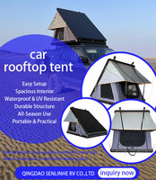 Carpa de Techo para Auto 4x4, Carcasa Rígida de Aluminio, Tela Oxford de Doble Capa, Impermeable para las Cuatro Estaciones, para 2-3 Personas, Instalación Rápida para SUV