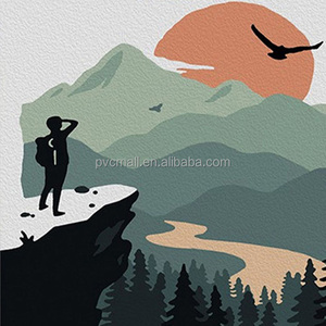 Lienzo de impresión Digital creativo, juego de <span class=keywords><strong>pintura</strong></span> personalizada <span class=keywords><strong>con</strong></span> <span class=keywords><strong>números</strong></span> de la imagen fotográfica, dibujos animados de 20x20, <span class=keywords><strong>pintura</strong></span> de dibujos animados <span class=keywords><strong>por</strong></span> <span class=keywords><strong>números</strong></span> - Product Image 2