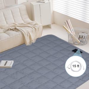 Tapis de mise à la terre doux 34*50 pouces en fibre d'argent, tapis de <span class=keywords><strong>yoga</strong></span> respirant pour le sommeil avec cordon de 15 pieds pour réduire l'électricité statique et améliorer le sommeil - Product Image 3