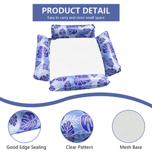 Joyee đa mục đích lá mô hình hồ bơi <span class=keywords><strong>Float</strong></span> ghế Inflatable PVC chất liệu nước hồ bơi võng nước nệm - Product Image 4