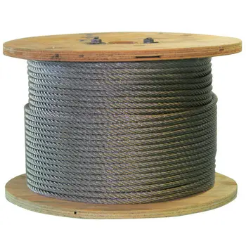 China Factory 11mm High Tenslie Strength heat resistant Stainless Galvanized elevator steel wire rope
