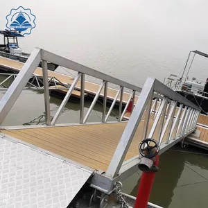 Fabricantes de material de grado marino jetty gangway para barco, series con rodillo en soldadura T6061TIG