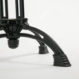 قاعدة WEKIS للطاولات, قاعدة طعام سوداء كبيرة ، ذات إطار متقاطع ، قاعدة مستديرة ، قاعدة قهوة ، مصنوعة من الحديد الزهر ، قواعد طاولة المطعم المعدنية - Product Image 6