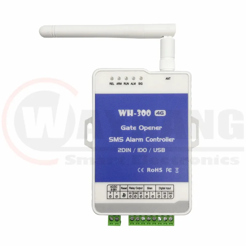 Sistema de alarma de control remoto GSM 3G 4G celular RTU SMS con 2 entradas digitales Control de aplicación para monitoreo de automatización