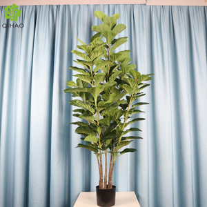 QIHAO <b>Artificial</b> Fiddle Leaf Fig Tree Large Indoor Decor Plant High Simulation Home Wedding Props - Product Image 2