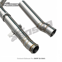 Tuyau d'échappement à montage direct pour BMW X3/X4 M40i 3.0T 2018-2025 en acier inoxydable, système d'échappement Catback Valvetronic avec silencieux et embouts