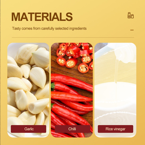 กระเทียมพริกทำอาหารปรุงรส260กรัมขวดแก้วของหม้อร้อนปรุงรสซอสพริกขายส่ง - Product Image 5