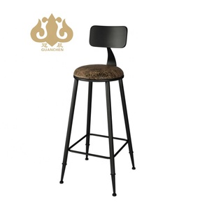 Sillas Altas de Barra de Metal, Sillas Altas de Hierro Fundido y <span class=keywords><strong>Mesa</strong></span> <span class=keywords><strong>Alta</strong></span>, Muebles de Café - Product Image 1