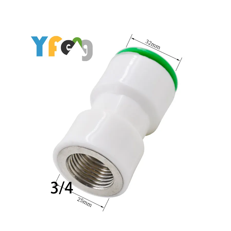 YIFENG PPR dişi soket hızlı çapı 32mm to3/4 "BSPT erkek düz Ppr hızlı bağlantı 1/4 hızlı uydurma