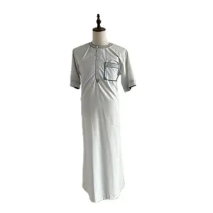 2023 ledakan mode Islami jubah besar ukuran besar bergaris gaya Arab jubah Abaya jubah Muslim lengan panjang pria