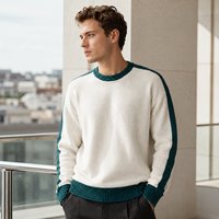 Pull en tricot à col rond pour homme de haute qualité, ODM & OEM, pull à manches longues en coton pour l'automne et l'hiver