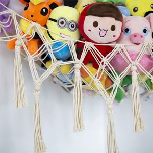 Hamaca o Red para Peluches para Cuarto de Juegos o Dormitorio Infantil, Estilo Boho con Borlas, Exhibición de Juguetes de Peluche para Esquina - Product Image 6