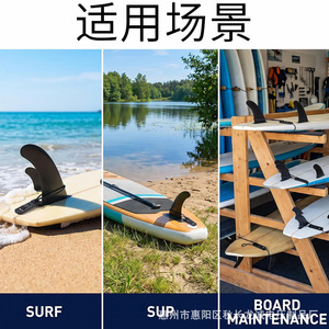 ครีบหางปลาแบบถอดได้สำหรับกระดานโต้คลื่นและเรือคายัค ยี่ห้อ Lcosoprt รุ่น Sup Paddleboard Snap On Tail Fin Insert Type Fish Fin Pin Type Detachable Rudder - Product Image 5